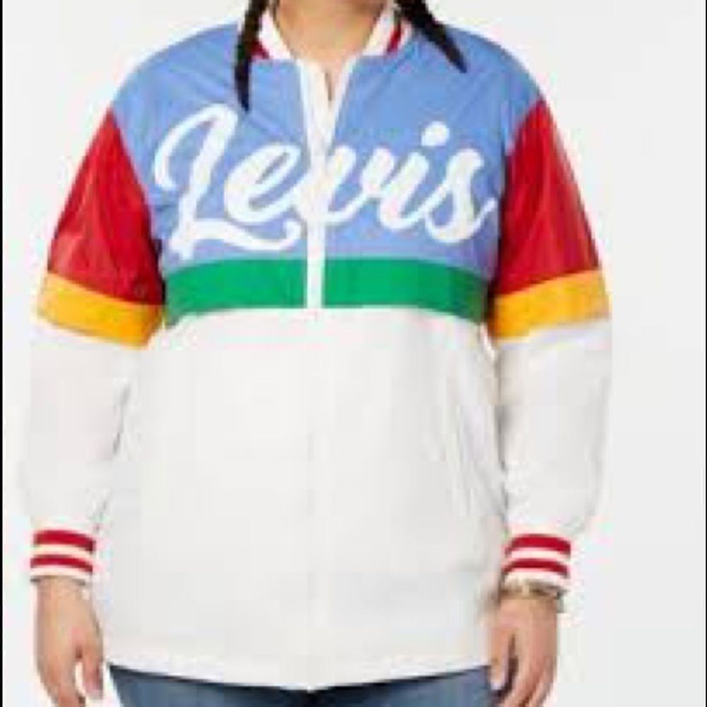 Levi's Nylon Colorblocked Logo Bomber Jacket